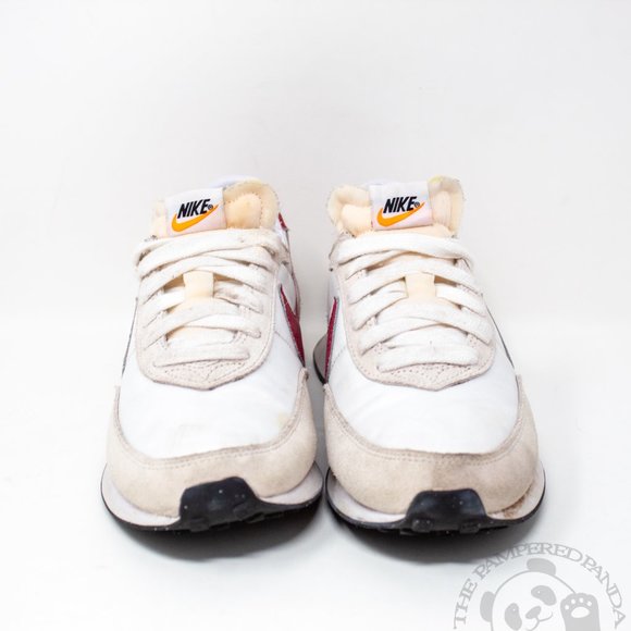 Nike Waffle Trainer 2 DC6477-101 Athletic White Red Swoosh Sneaker Youth 4Y - Picture 3 of 6